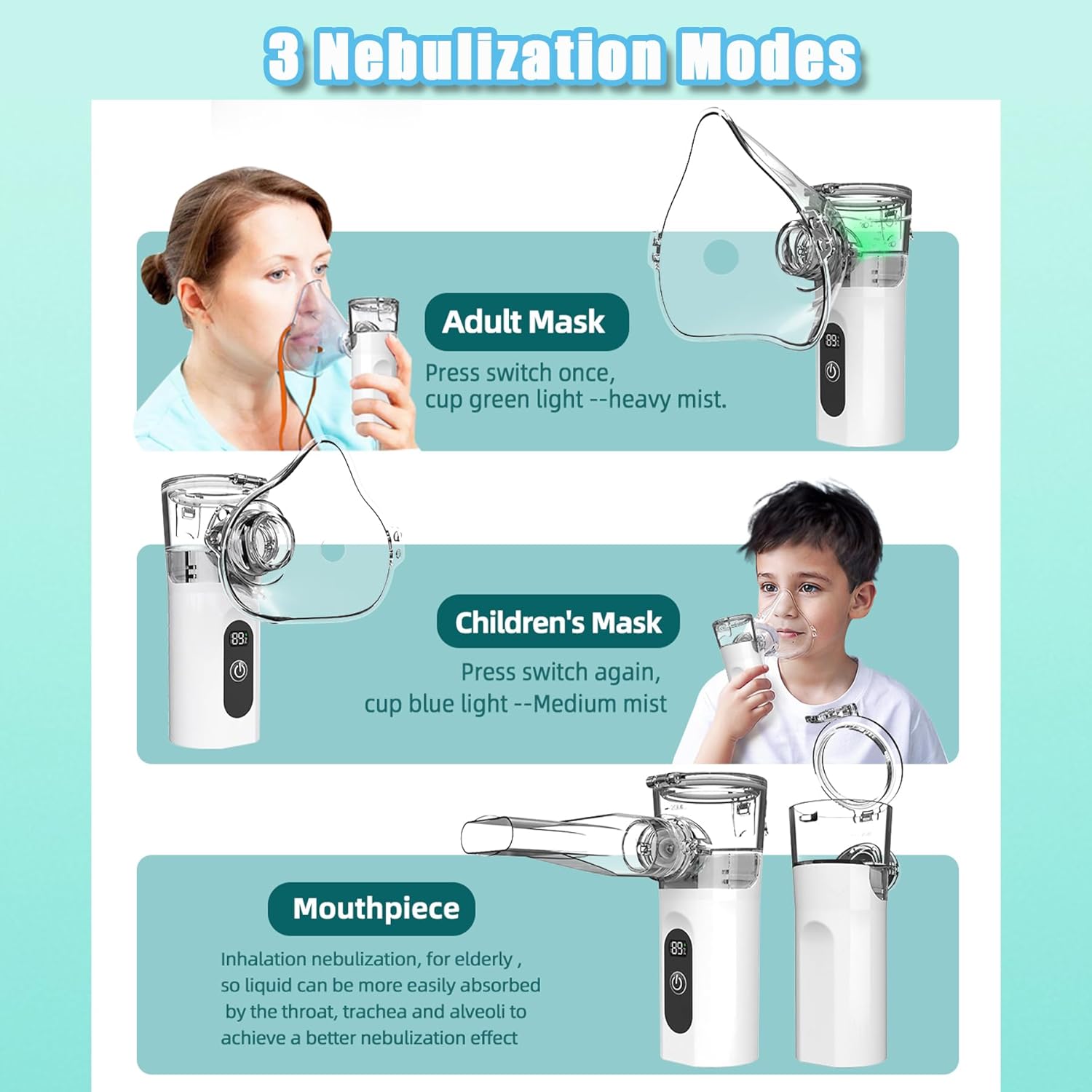 Nebulizador portátil recargable para niños y adultos - additional image 3